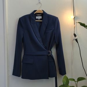 Calvin Klein Belted Blue Blazer